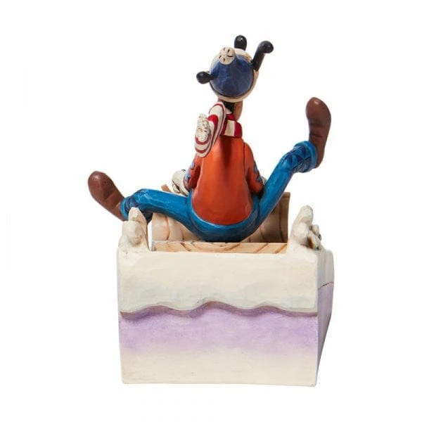 DAMAGED BOX - Disney Traditions A Wild Ride - Goofy Sledding Figurine 6008974 - Image 3