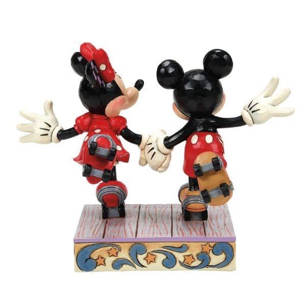 DAMAGED BOX - Disney Traditions Mickey and Minnie Roller Skating Figurine - Image 5