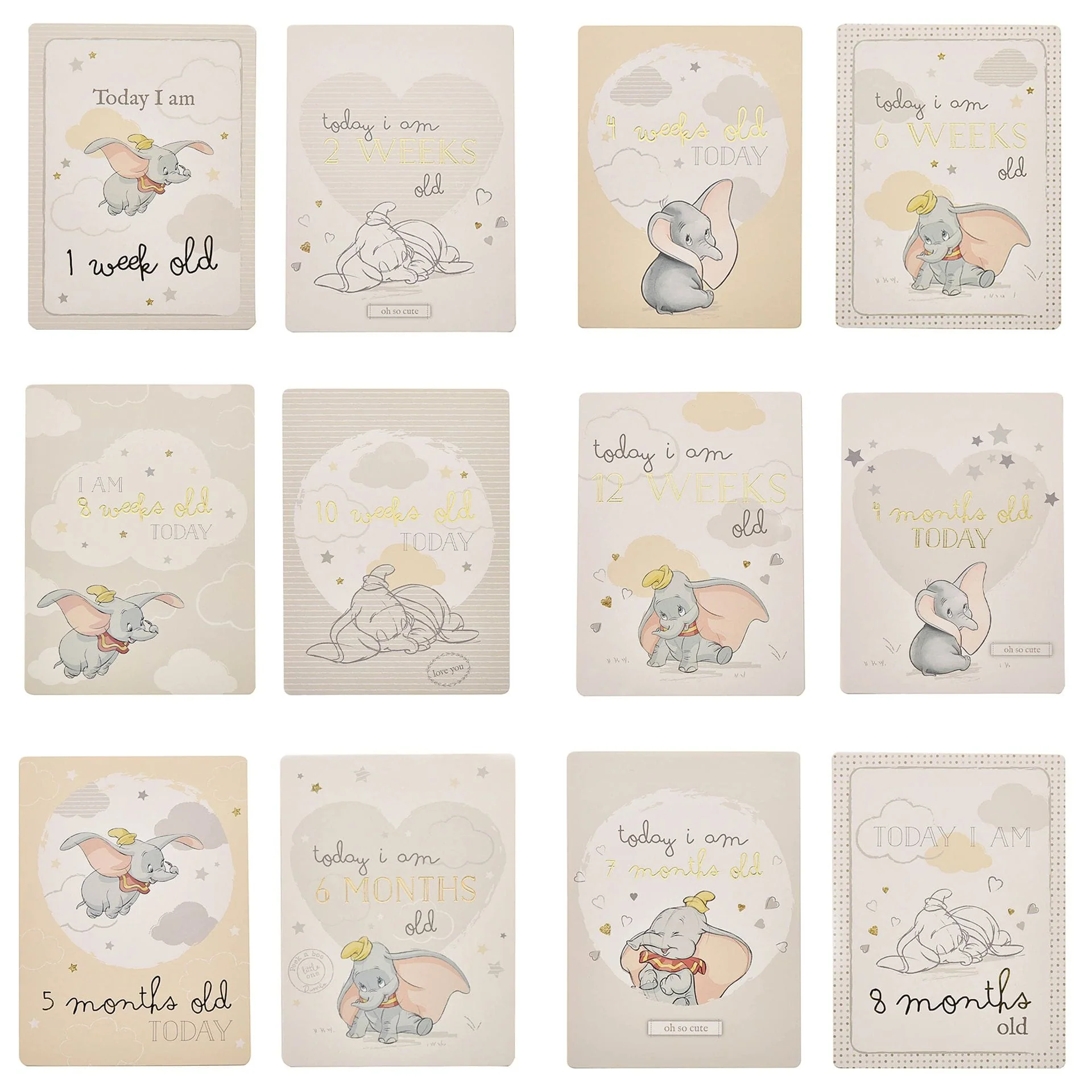 Disney Baby Magical Beginnings Milestone Card Set - Dumbo - Image 3