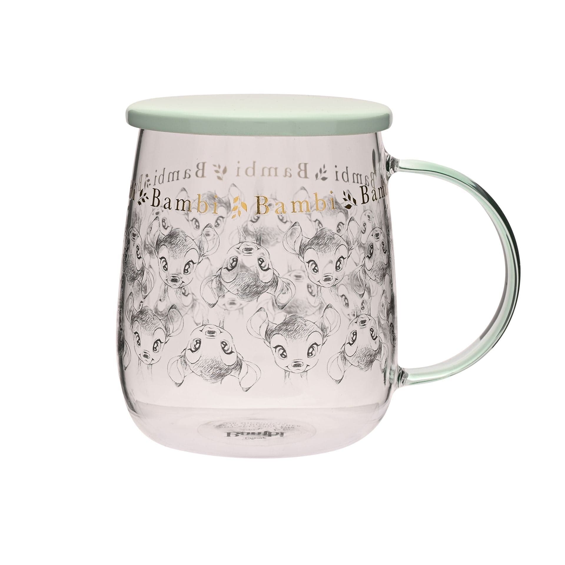 Disney Classic Collectable Glass Mug With Lid - Bambi