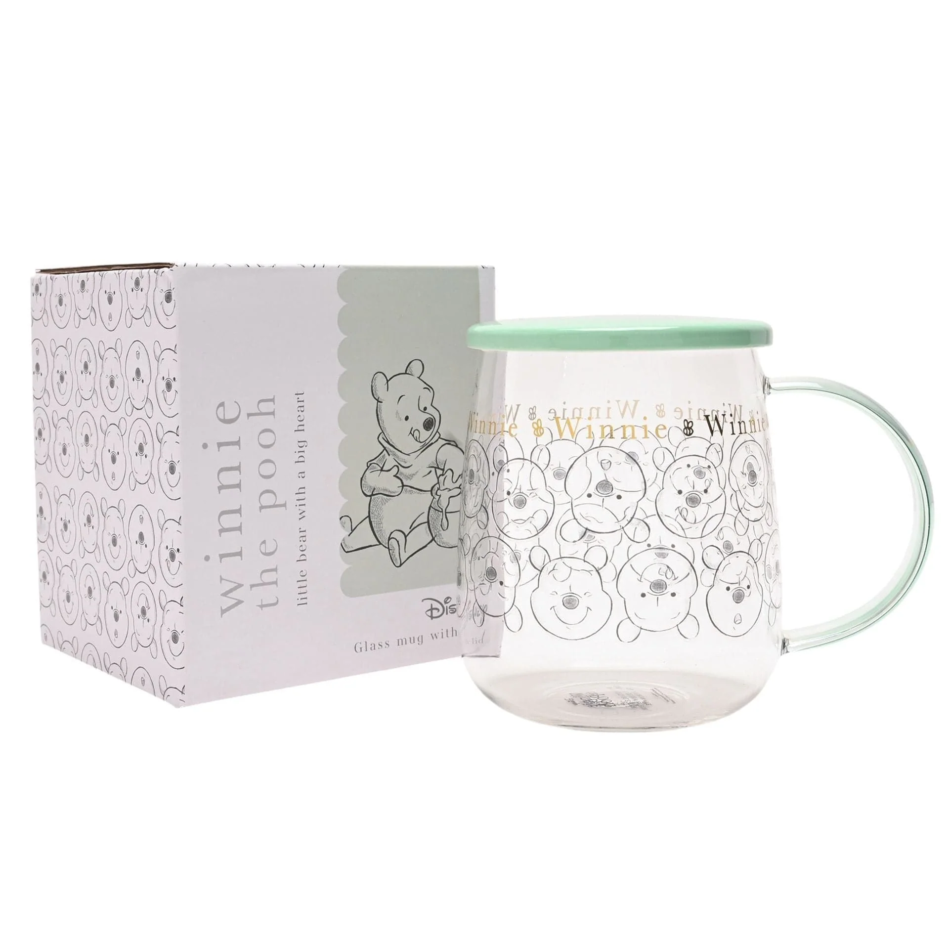 Disney Classic Collectable Glass Mug With Lid - Winnie The Pooh - Image 4