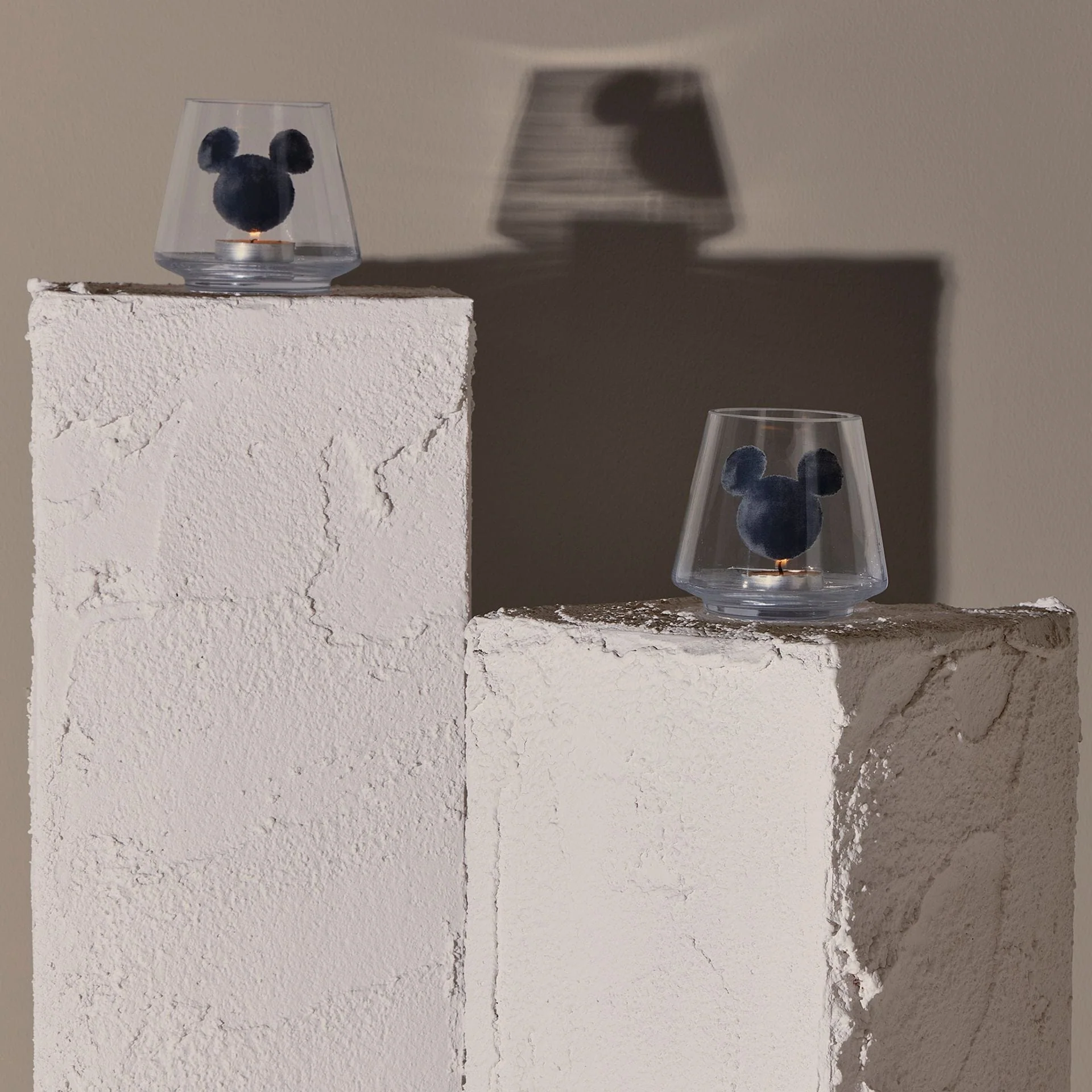 Disney Home Mickey Shapes Set of 2 Glass Candle Holders - Image 3