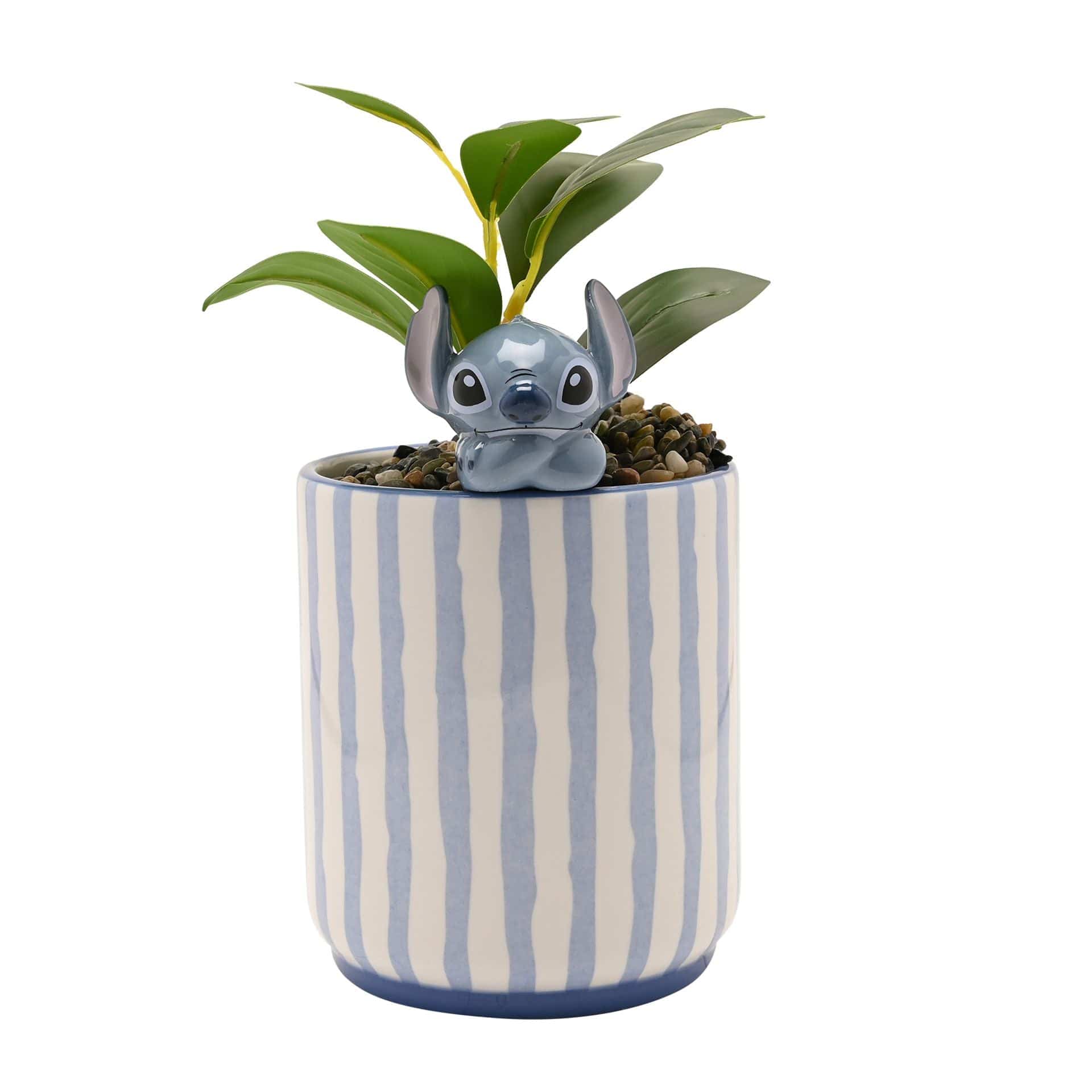 Disney Home Stitch Planter with 3D Stitch & Faux Plant - Image 2