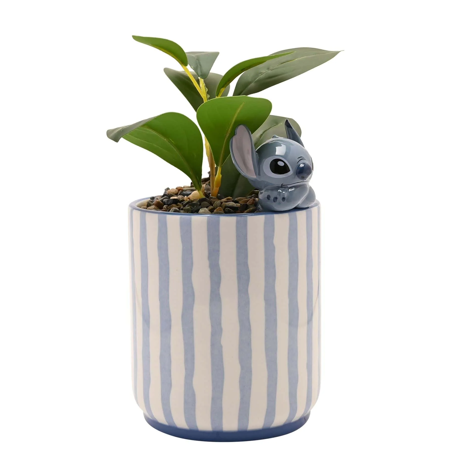 Disney Home Stitch Planter with 3D Stitch & Faux Plant - Image 3