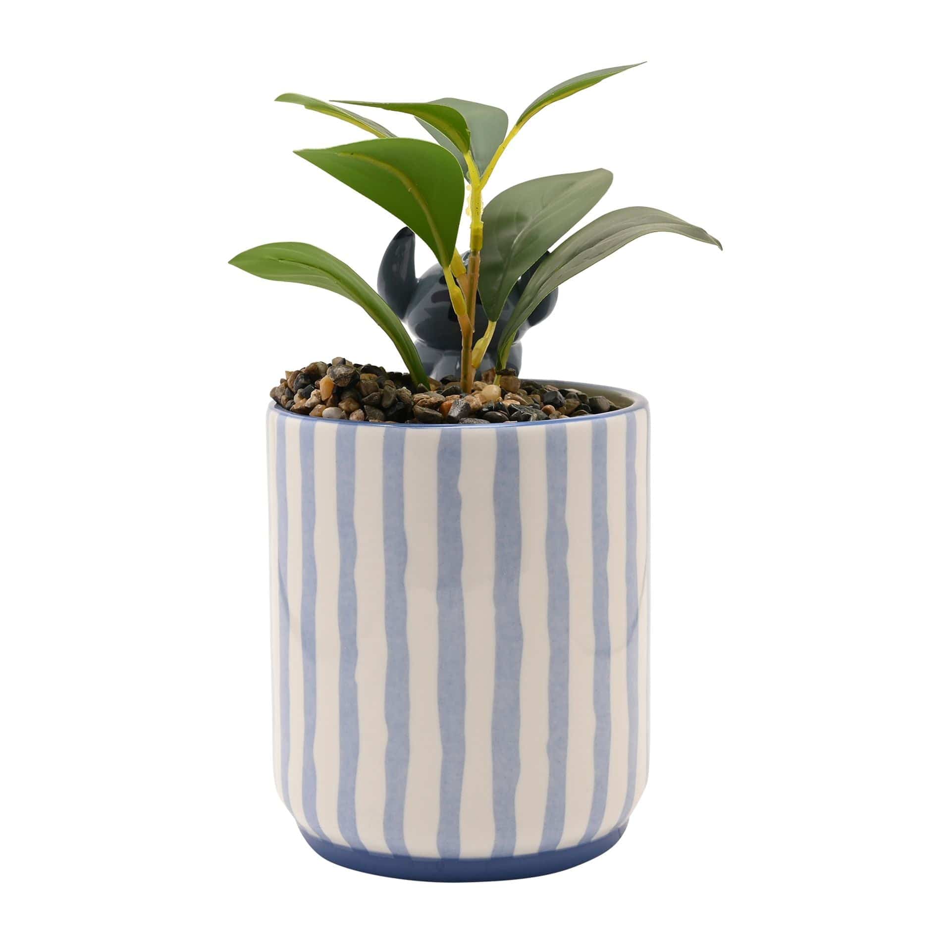 Disney Home Stitch Planter with 3D Stitch & Faux Plant - Image 6