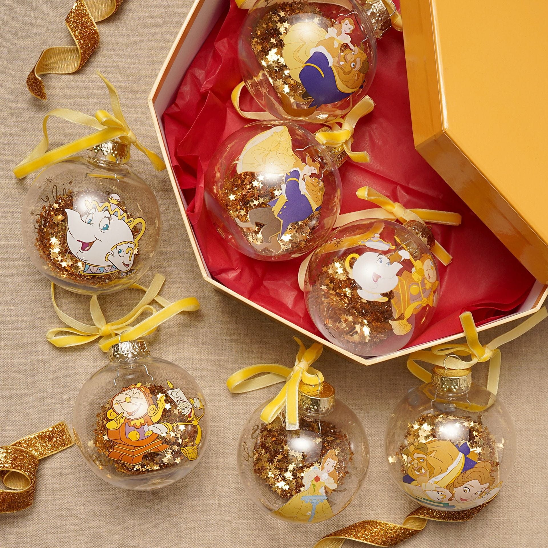 Disney Icons And Villains Set of 7 Baubles - Beauty & The Beast - Image 11