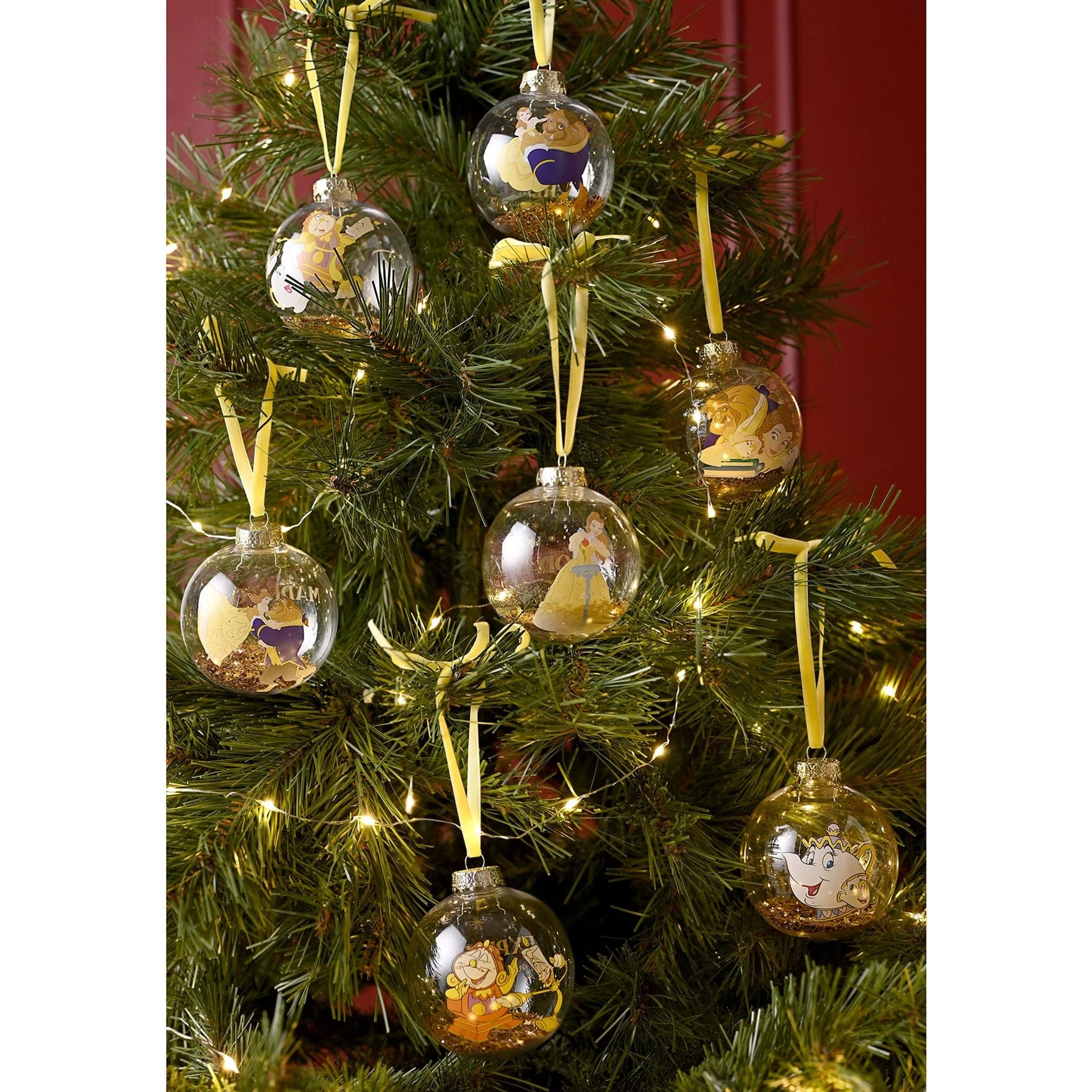 Disney Icons And Villains Set of 7 Baubles - Beauty & The Beast - Image 2
