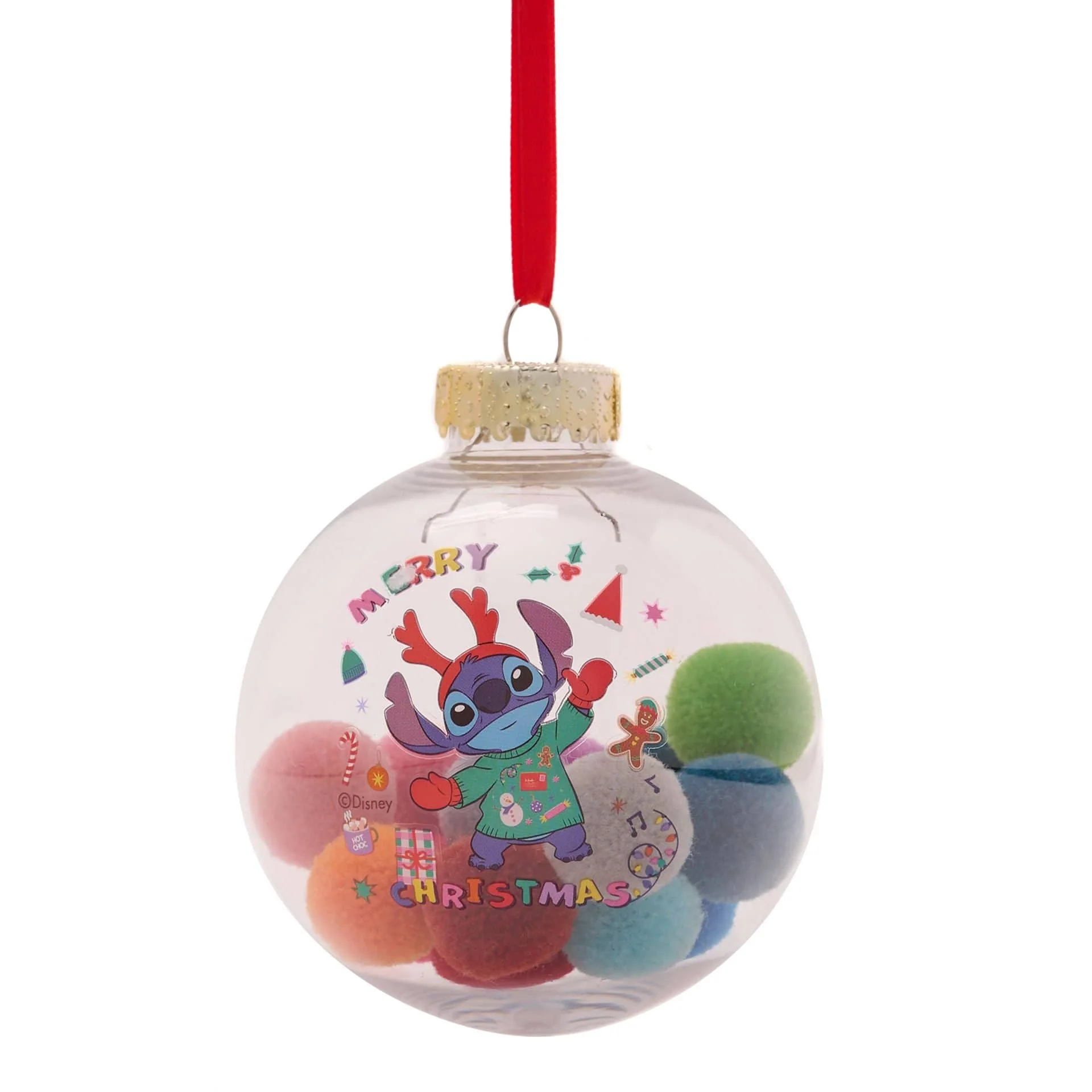 Disney Icons And Villains Set of 7 Baubles with Pom Poms Lilo & Stitch - Image 12