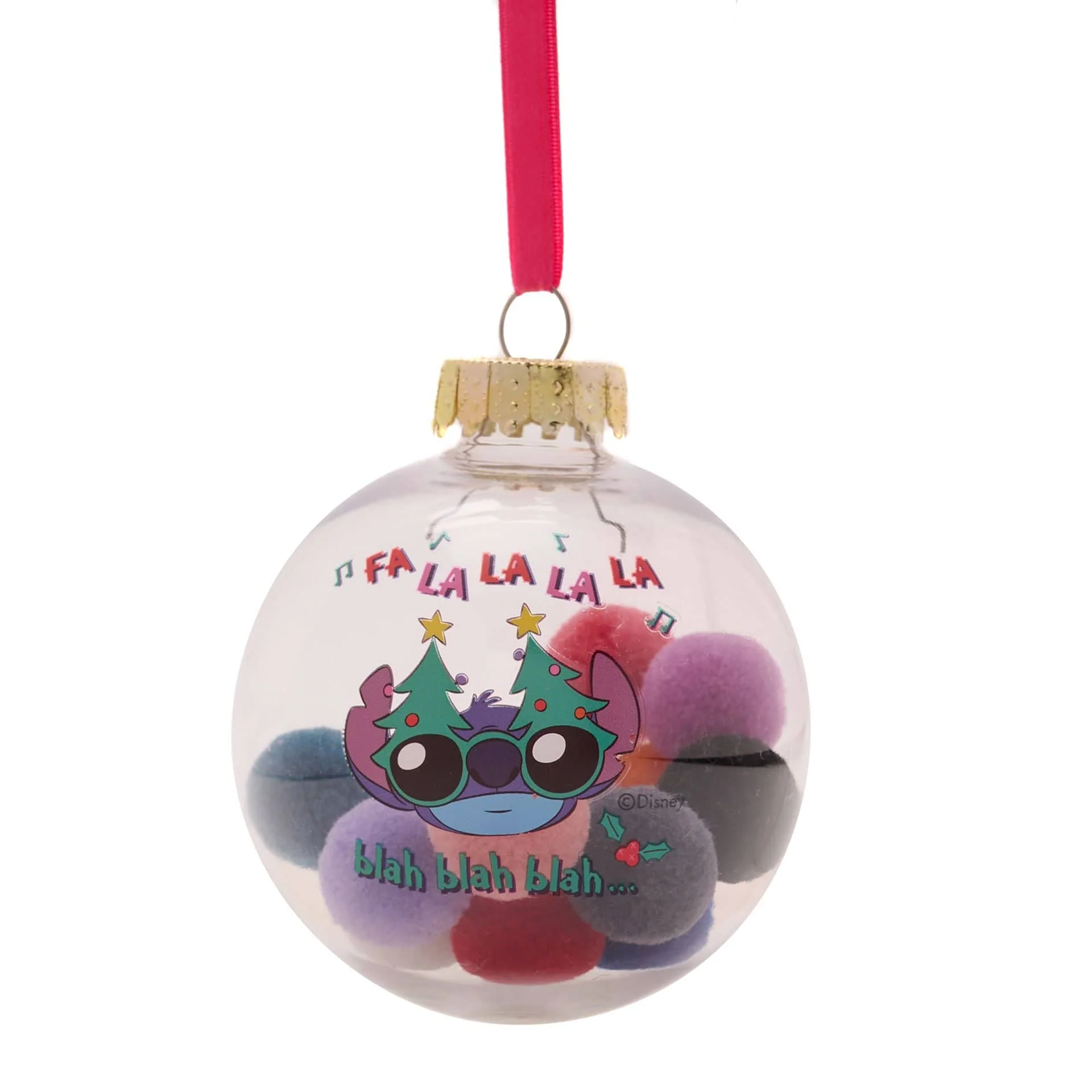 Disney Icons And Villains Set of 7 Baubles with Pom Poms Lilo & Stitch - Image 3