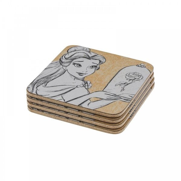 Disney Love Blooms Belle Coaster Set of 4 A31837 - Image 3