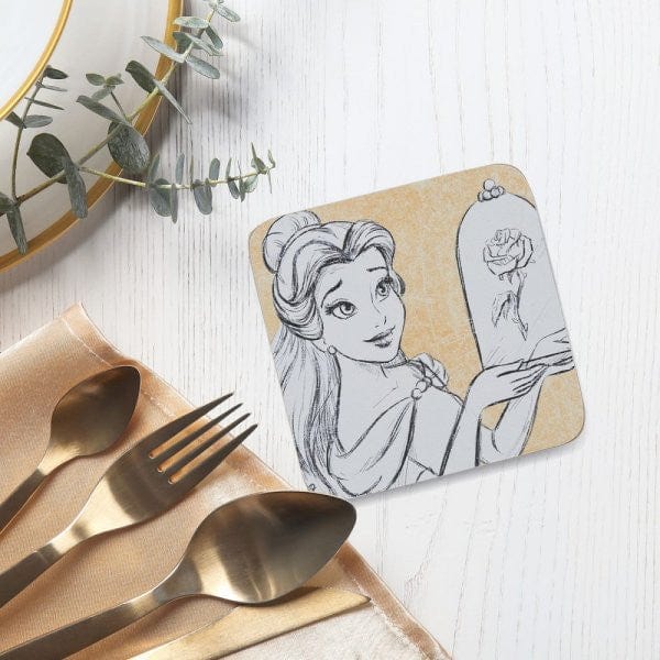 Disney Love Blooms Belle Coaster Set of 4 A31837 - Image 4