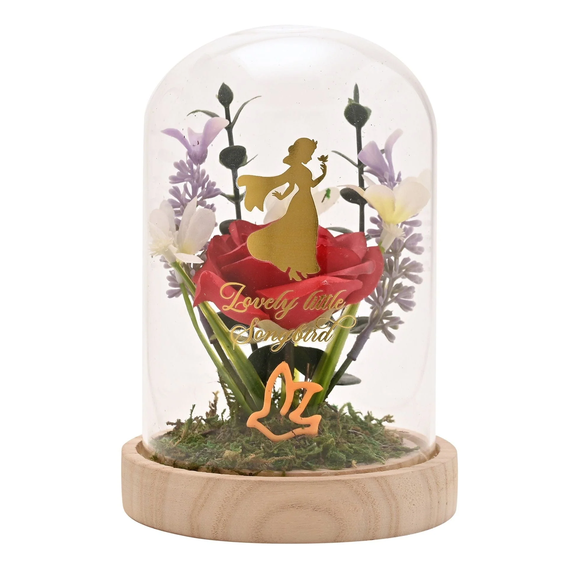 Disney Pastel Princess Florals In A Cloche With Neon Light - Snow White - Image 3