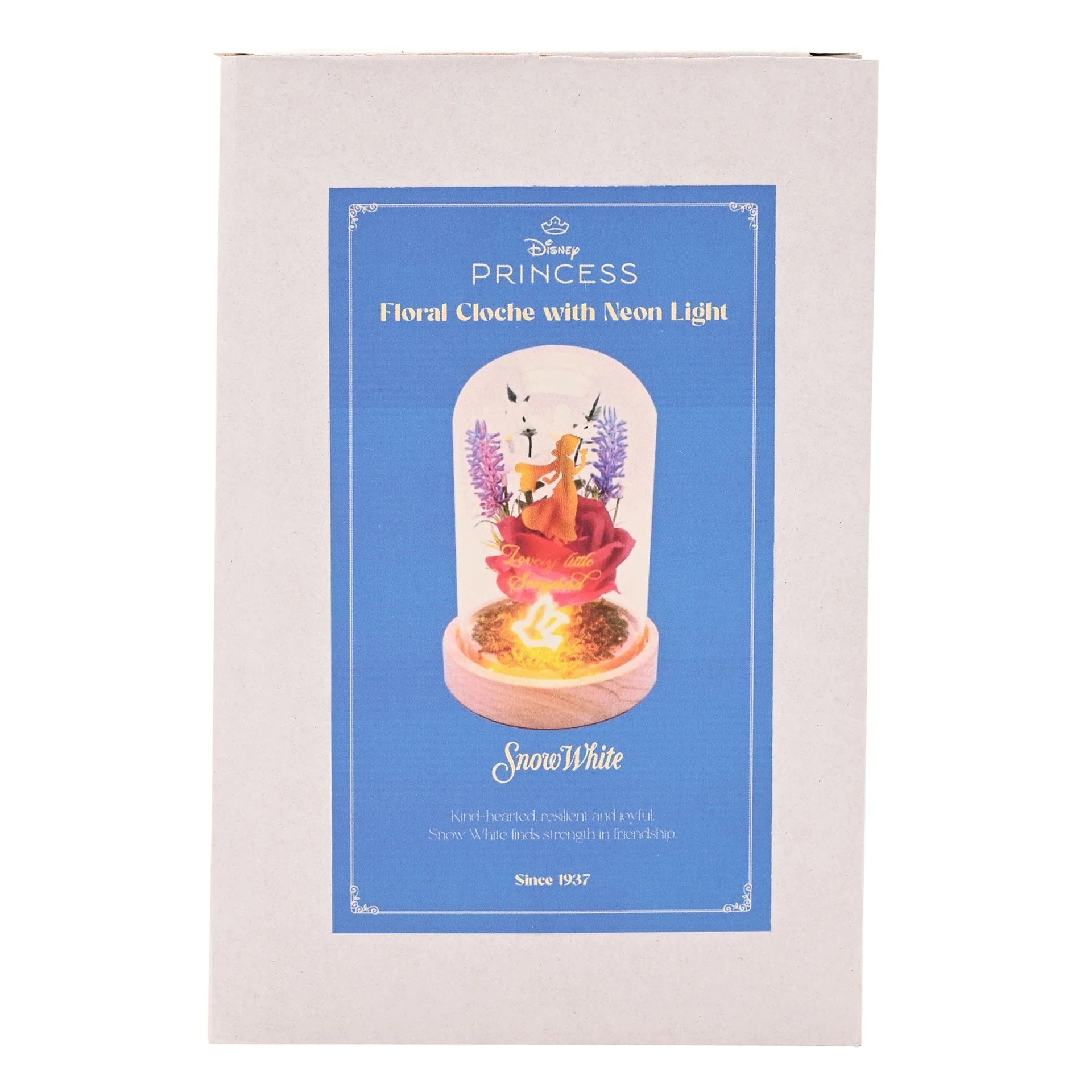 Disney Pastel Princess Florals In A Cloche With Neon Light - Snow White - Image 6