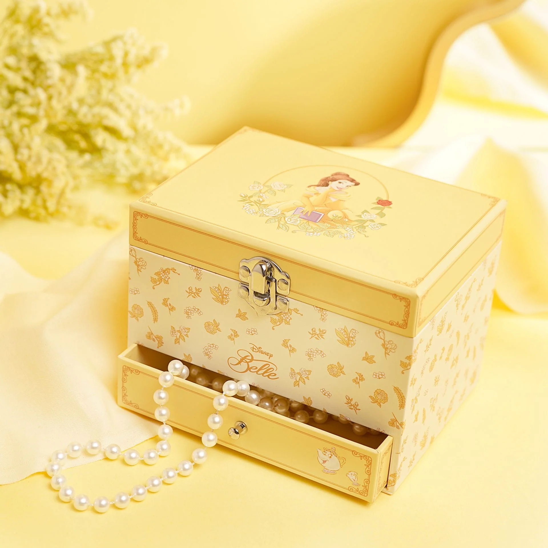 Disney Pastel Princess Musical Jewellery Box - Belle Beauty And The Beast - Image 2