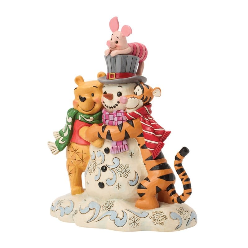 Disney Traditions A Chilly Creation (Pooh and Friends Hugging Snowman) Figurine by Jim Shore - Image 3