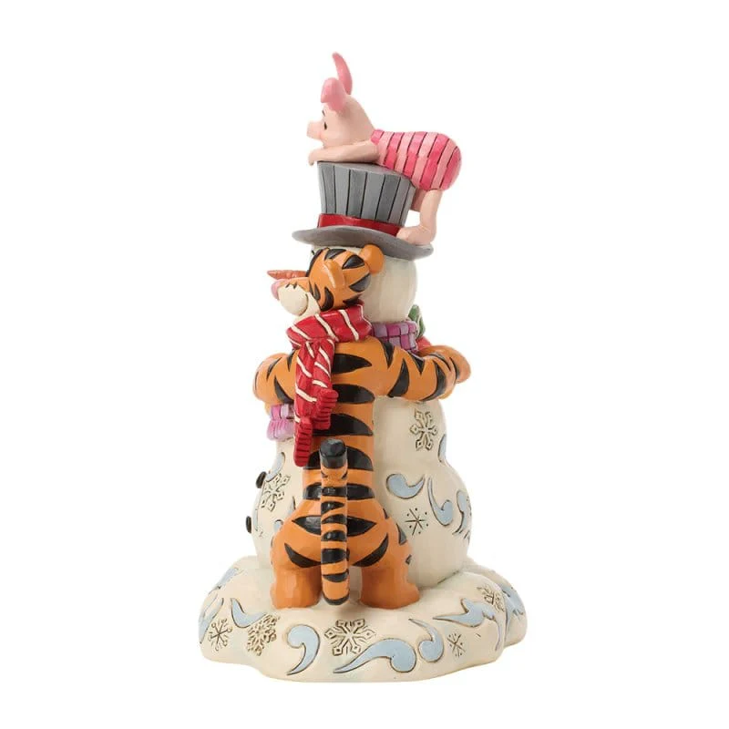 Disney Traditions A Chilly Creation (Pooh and Friends Hugging Snowman) Figurine by Jim Shore - Image 4