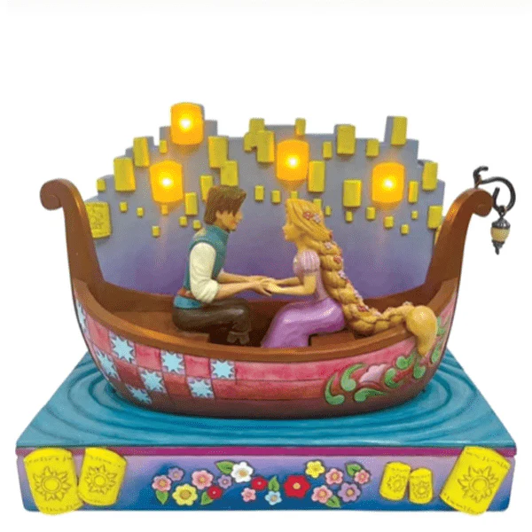 Disney Traditions A Dream Come True (Tangled Boat with LED Lanterns) Figurine By Jim Shore 6016897