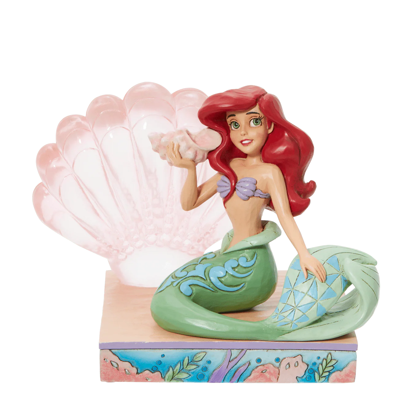 Disney Traditions Ariel with Clear Resin Shell Figurine By Jim Shore 6011923