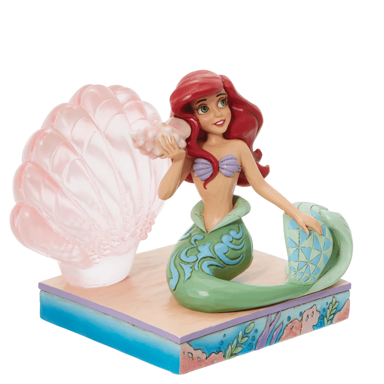Disney Traditions Ariel with Clear Resin Shell Figurine By Jim Shore 6011923 - Image 2