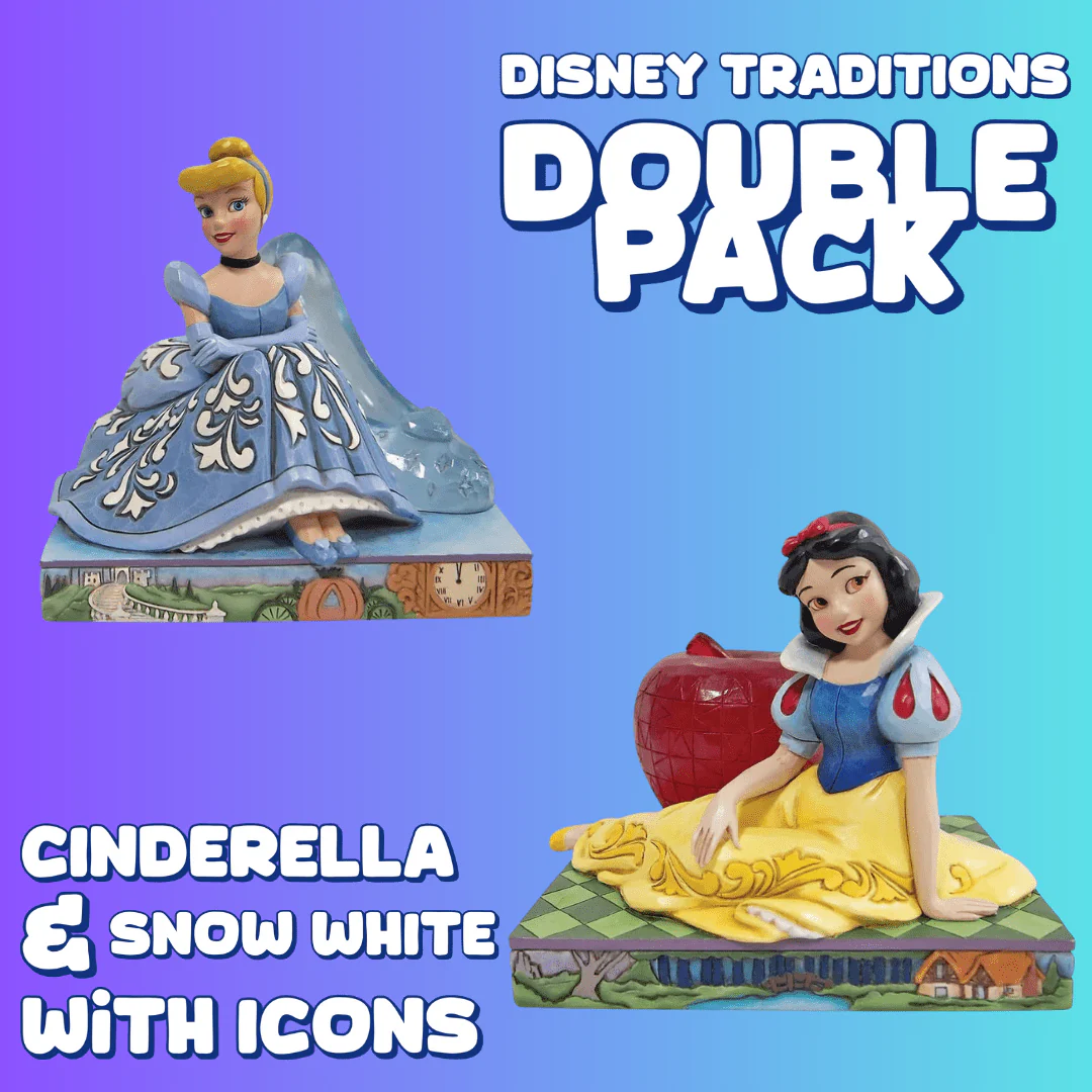 Disney Traditions Cinderella & Snow White with Icons Double Pack Figurines