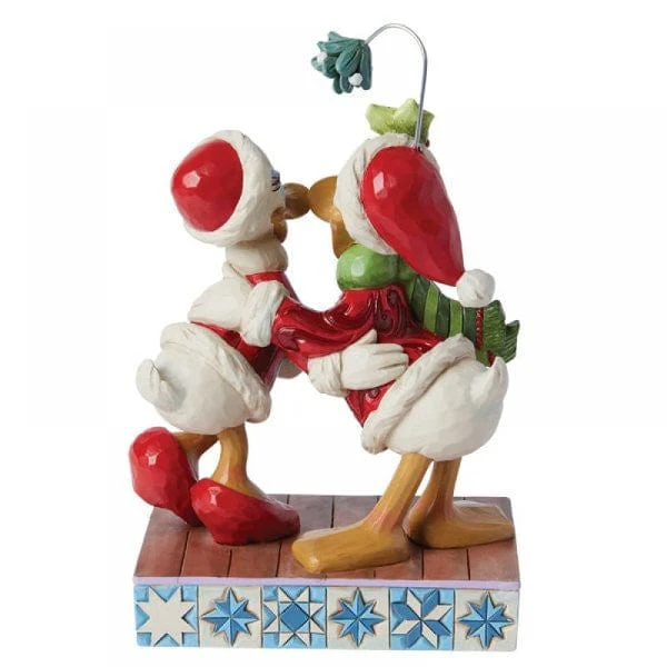 Disney Traditions Donald and Daisy Duck Mistletoe Figurine by Jim Shore 6015004 - Image 2