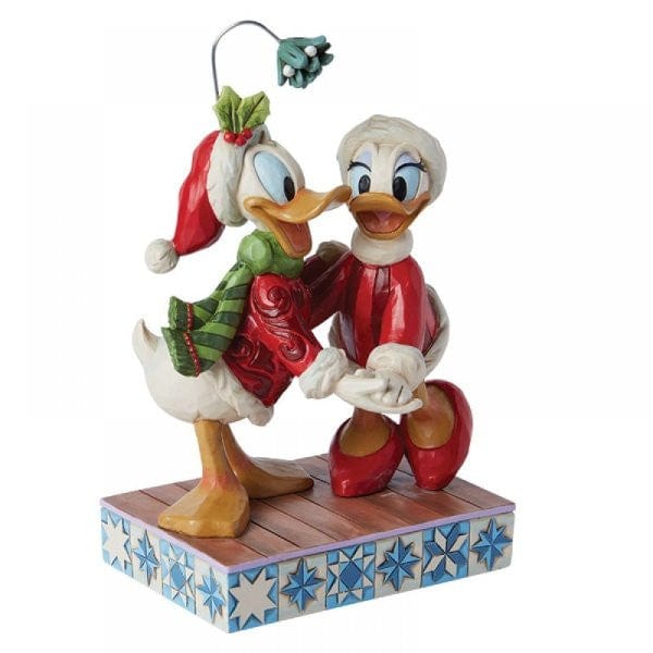 Disney Traditions Donald and Daisy Duck Mistletoe Figurine by Jim Shore 6015004 - Image 3
