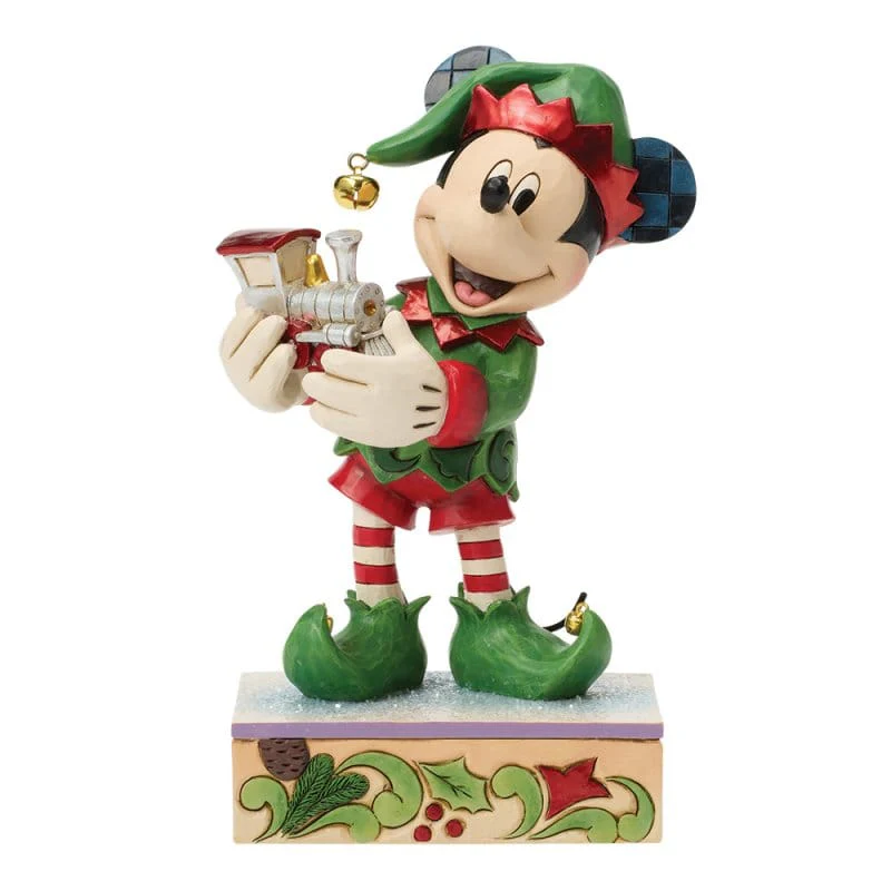 Disney Traditions Elf with Train (Mickey Elf) Figurine By Jim Shore 6018712