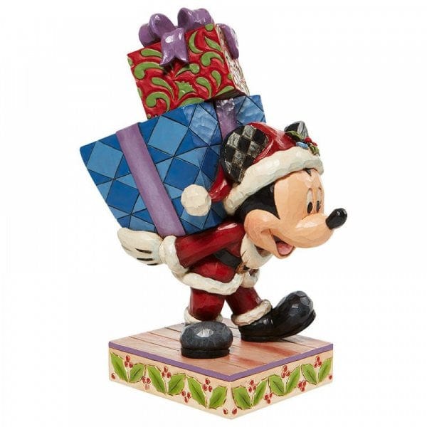 Disney Traditions Here Comes Old St. Mick - Mickey Carrying Gifts Figurine 6008978 - Image 2