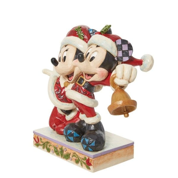Disney Traditions Jingle Bell Mickey & Minnie Santa Christmas Figurine by Jim Shore 6013058 - Image 2