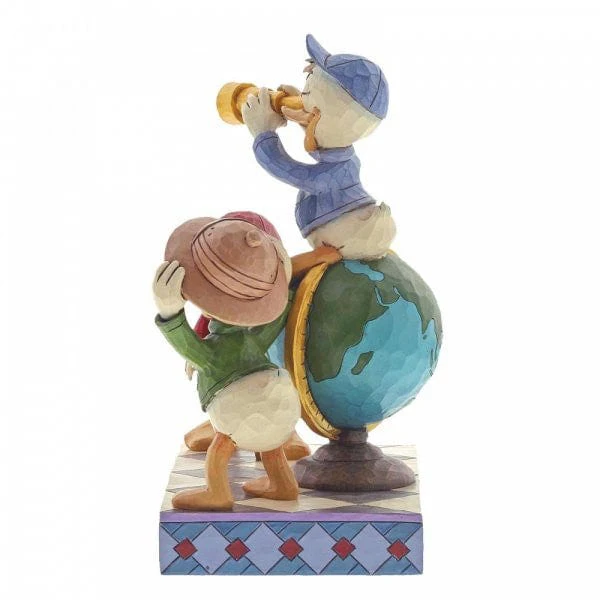 Disney Traditions Navigating Nephews - Huey, Dewie and Louie Figurine 6001286 - Image 2