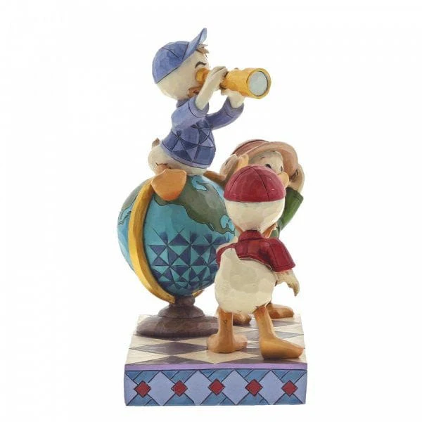 Disney Traditions Navigating Nephews - Huey, Dewie and Louie Figurine 6001286 - Image 3