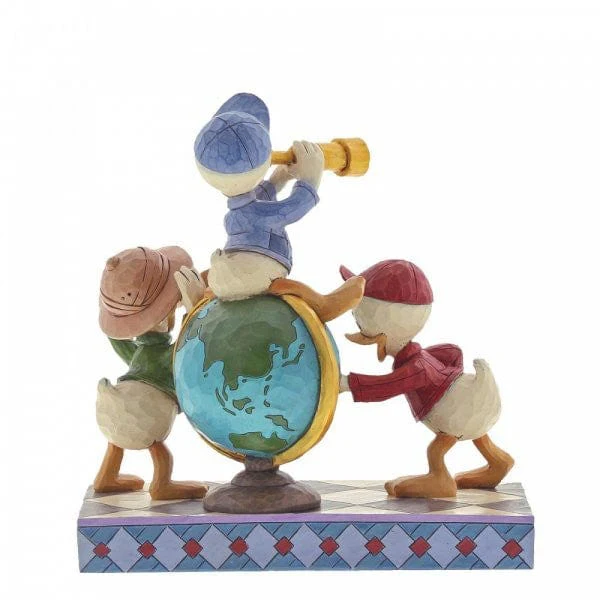 Disney Traditions Navigating Nephews - Huey, Dewie and Louie Figurine 6001286 - Image 4