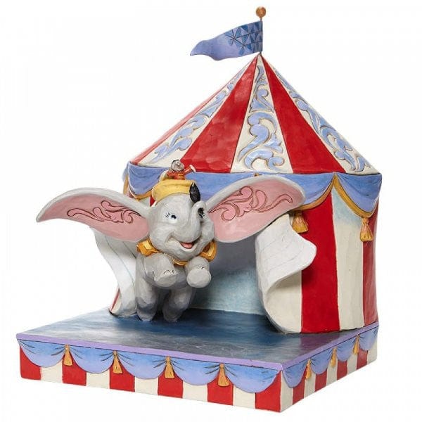 Disney Traditions Over the Big Top - Dumbo Circus out of Tent Figurine 6008064 - Image 2