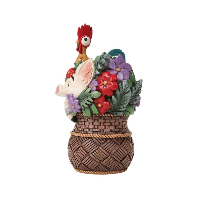 Disney Traditions Pua And Hei Hei Flower Basket Moana Figurine by Jim Shore - Image 5