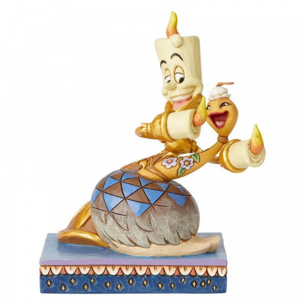 Disney Traditions Romance by Candlelight - Lumiere and Feather Duster Figurine 6002814
