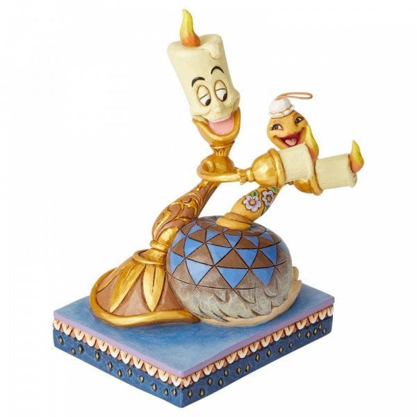Disney Traditions Romance by Candlelight - Lumiere and Feather Duster Figurine 6002814 - Image 2