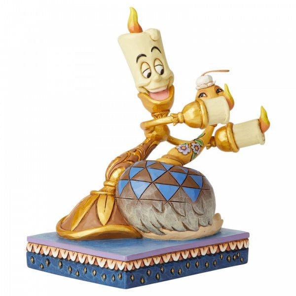 Disney Traditions Romance by Candlelight - Lumiere and Feather Duster Figurine 6002814 - Image 3