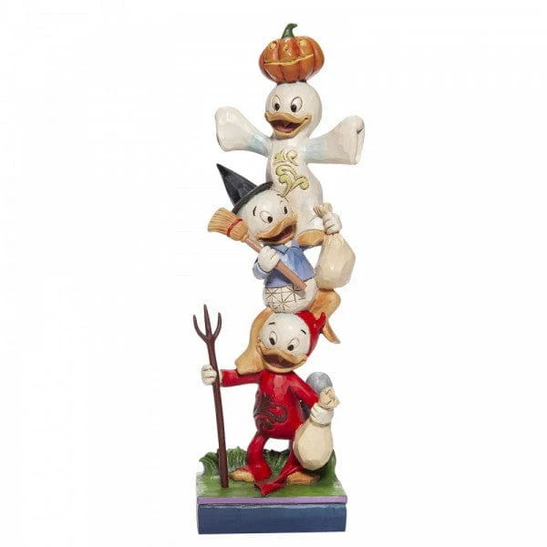 Disney Traditions Teetering Trick-or-Treaters - Stacked Huey, Dewey and Louie Figurine 6007079