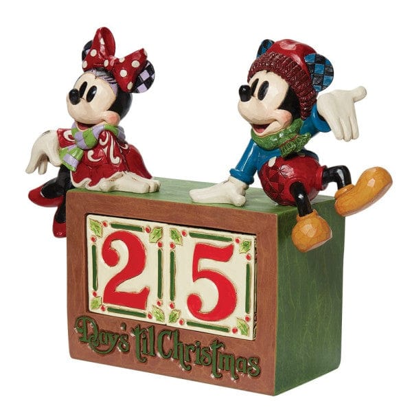 Disney Traditions The Christmas Countdown Mickey & Minnie Calendar Figurine by Jim Shore 6013057 - Image 2