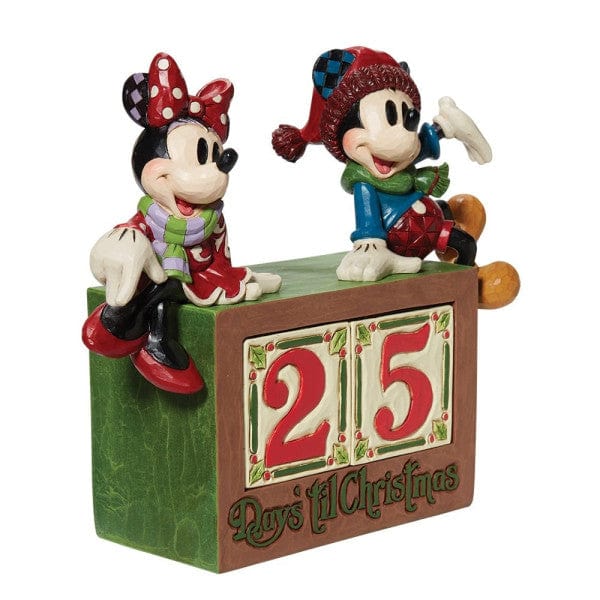 Disney Traditions The Christmas Countdown Mickey & Minnie Calendar Figurine by Jim Shore 6013057 - Image 4