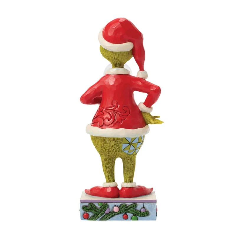 The Grinch Holding Dry Dome with Max Figurine By Jim Shore 6018958 - Image 4