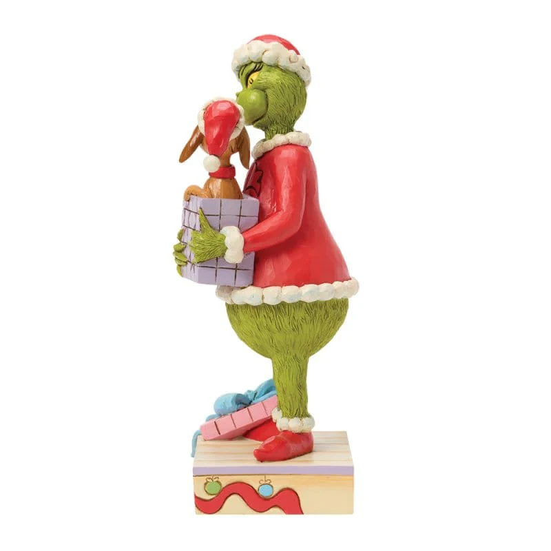 Grinch holding Gift with Max popping out Figurine By Jim Shore 6018957 - Image 2