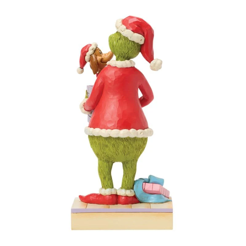 Grinch holding Gift with Max popping out Figurine By Jim Shore 6018957 - Image 3