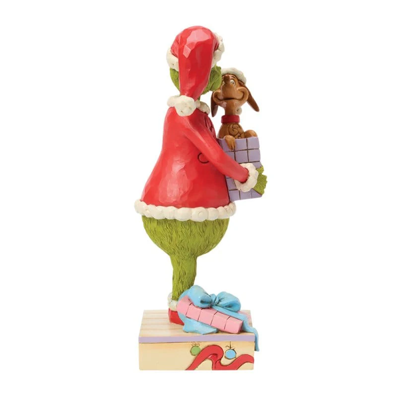 Grinch holding Gift with Max popping out Figurine By Jim Shore 6018957 - Image 4