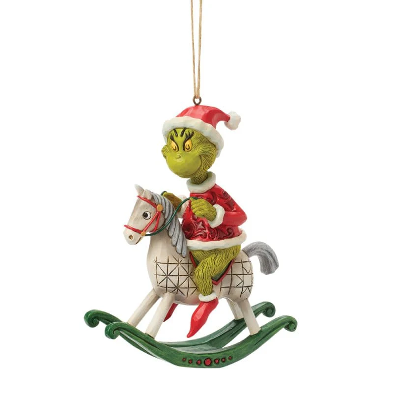 Grinch Riding Rocking Horse Hanging Ornament By Jim Shore 6018966 - Image 2