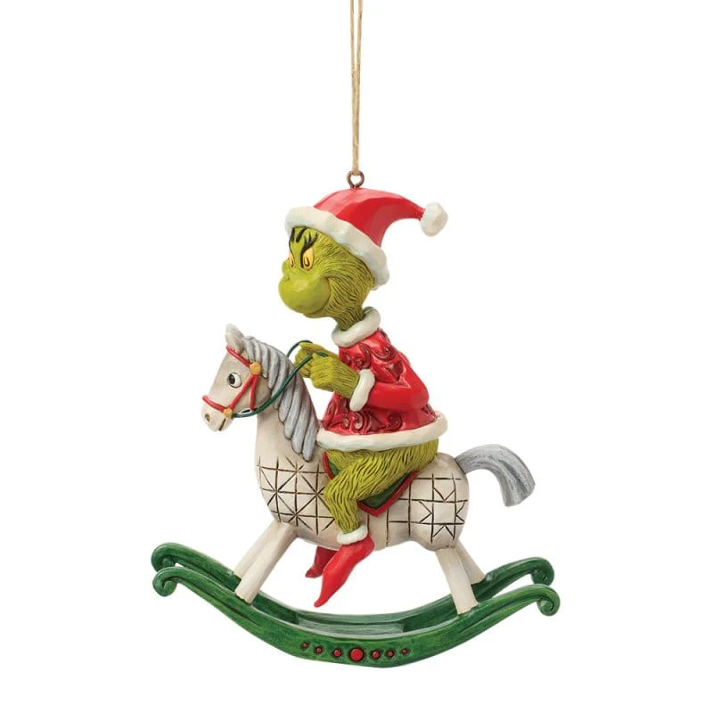 Grinch Riding Rocking Horse Hanging Ornament By Jim Shore 6018966 - Image 3