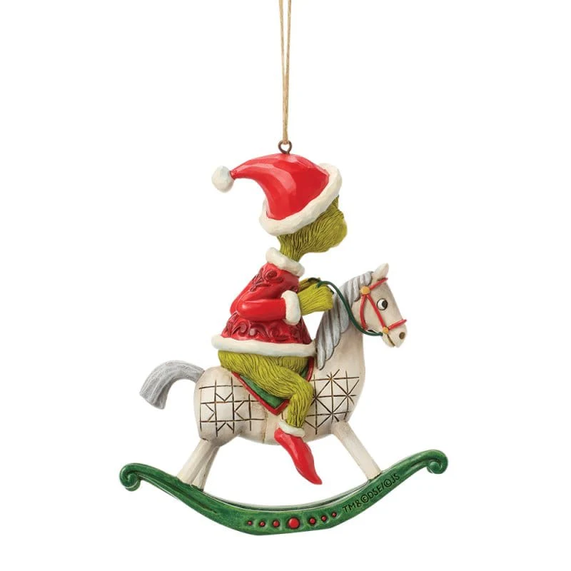Grinch Riding Rocking Horse Hanging Ornament By Jim Shore 6018966 - Image 5