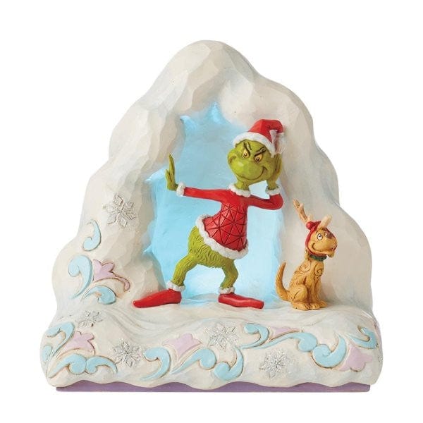 Grinch Standing by Mounds of Snow Illuminated Figurine By Jim Shore 6010780 - Image 2