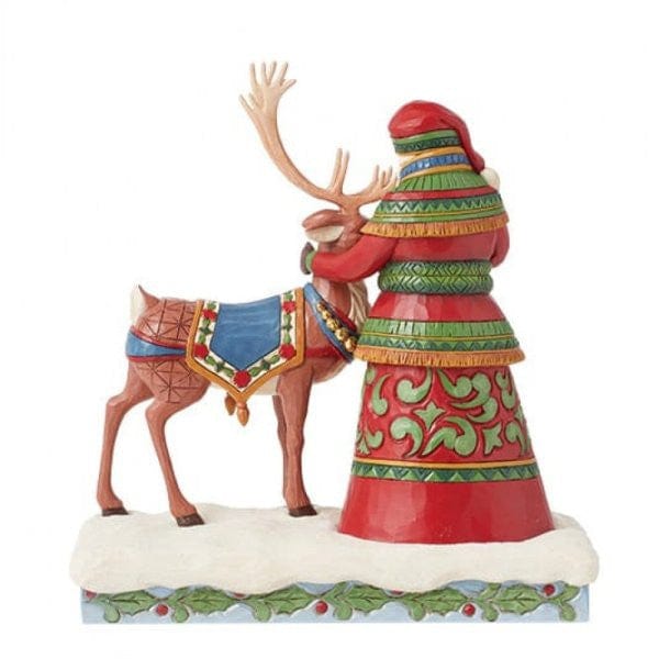 Heartwood Creek By Jim Shore Santa With Reindeer Figurine 6015498 - Image 3