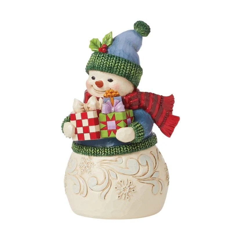 Heartwood Creek By Jim Shore Unwrap The Joy (Snowman With Arms Full Of Presents)  Figurine 6015522 - Image 2